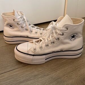 Converse Women's White Platform High-Tops